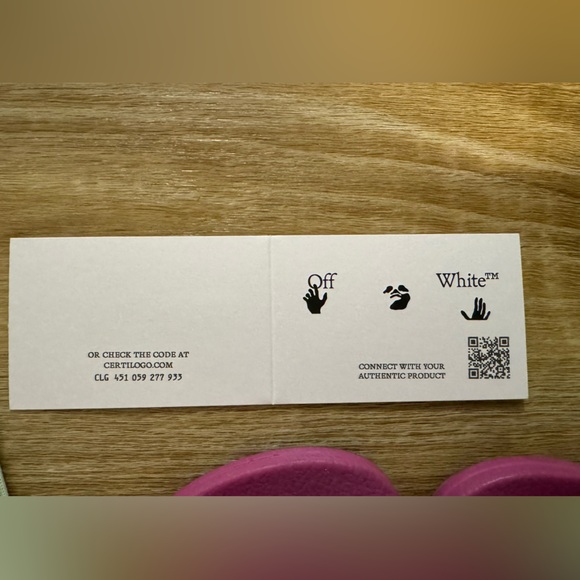 Off-White Fucshia/pink slides size 39/womens 9 - Picture 9 of 10